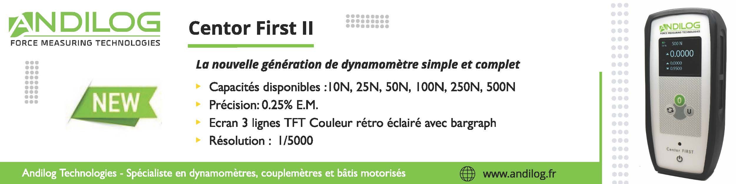 Nouveau dynamomètre Centor First II